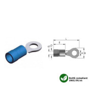 SINGLE-HOLE CABLE LUG INSULATED BLUE 3.7-2 R2-3.5SV