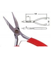 BENT-NOSE NEEDLE-NOSE PLIERS 130mm