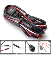 LED Work Fog Light Bar Wiring Harness Relay Kit On/off Switch off Road