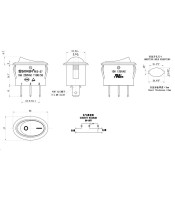 electric heater switch/ 3 pin on-off kema Rocker Switch