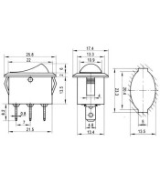 electric heater switch/ 3 pin on-off kema Rocker Switch