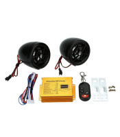 Motorcycle MP3 Player Speakers Audio Sound System FM Radio Security Alarm