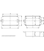 Enclosure multipurpose X38mm Y65mm Z27mm with fixing lugs