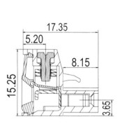 KF2EDG-6 ΚΛΕΜΑ ΖΕΥΓΑΡΩΤΗ ΚΑΛΩΔΙΟΥ 6PCONNECTORS