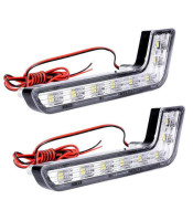 UNIVERSAL DRL 6W LED DAYTIME RUNNING LIGHT GRILL DRIVING FOG LIGHT FOR CAR TRUCK