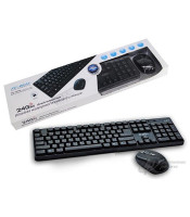 Wireless Keyboard Mouse Combo, 2.4GHz Slim Full-Sized Silent Wireless Keyboard and Mouse