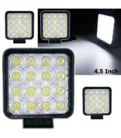 48W Square LED Work Light ΤΕΤΡΑΓΩΝΟΣ ΠΡΟΒΟΛΕΑΣ LED 48W 12V-32V ΓΙΑ ΒΑΡΚΕΣ ΤΡΑΚΤΕΡ ΤΖΙΠHEADLIGHT