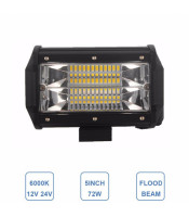 Offroad 5INCH 72W LED WORK LIGHT BAR FLOOD LIGHT 12V 24V CAR TRUCK SUV BOAT ATV 4X4 4WD TRAILER WAGON PICKUP DRIVING LED LAMP