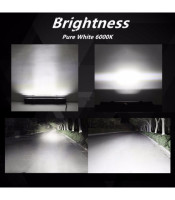 Dual Row 144W 6000K LED Light Bar Flood Beam