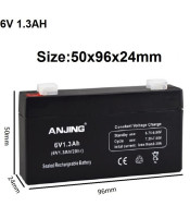 6V 1.2AH F1/T1 SEALED LEAD ACID BATTERY FOR DJW6-1.2 6V1.3AH 6V1.4AH 6V1.2AH LP6