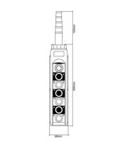 BUTTON PANEL FOR CRANES WATERTIGHT 2 SPEEDS/6 BUTTONS XCD63D XND