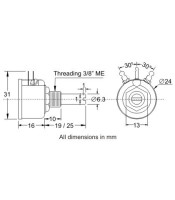 Pankaj - 10K Ohms - Wire Wound Potentiometer - 1 Watts