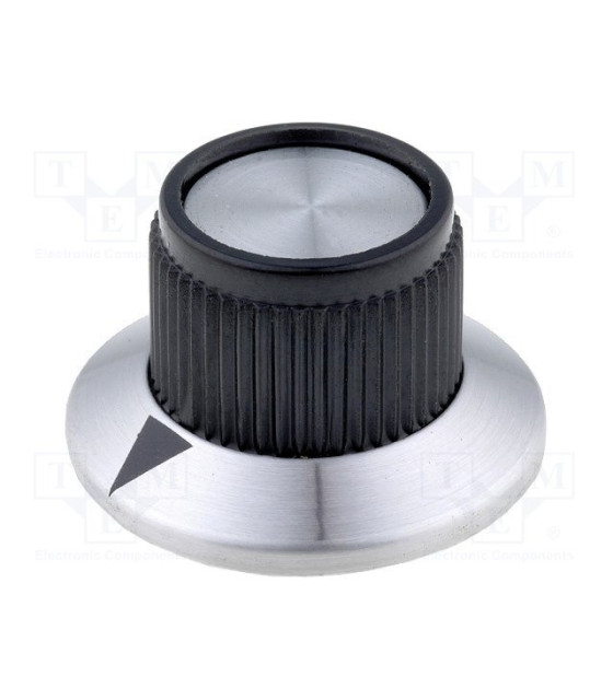 Knob with flange plastic Shaft d:6.35mm15.2x14.2mm