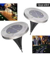 solar pathway lights ΗΛΙΑΚΟ ΦΑΝΑΡΑΚΙ ΕΔΑΦΟΥΣ ΚΗΠΟΥ INOX 2 ΤΕΜΑΧΙΑΦΩΤΟΒΟΛΤΑΪΚΑ