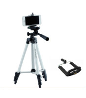 ET - 3110 Universal Aluminum Portable Digital Camera Tripod Stand - SILVER AND BLACK