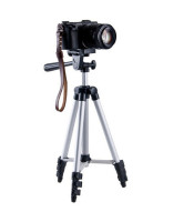 ET - 3110 Universal Aluminum Portable Digital Camera Tripod Stand - SILVER AND BLACK