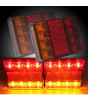 Car LED Tail Light Rear Lamps Pair Boat Trailer 12V