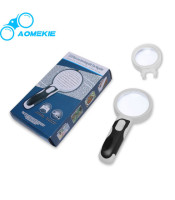 2 LED Magnifier 16x and 5x Main Lens Interchangeable Type Power Illuminated Handheld