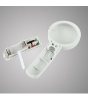 2 LED Magnifier 16x and 5x Main Lens Interchangeable Type Power Illuminated Handheld