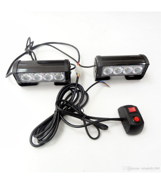 LED Strobe Lights for Trucks Jeep SUV Cars 12V Universal Amber Waterproof Emergency Car Light