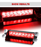 8 LED CAR VEHICLE WINDSHIELD DASHBOARD EMERGENCY STROBE LIGHT LAMP AMBER