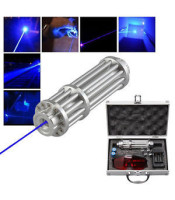 5000mw 5w cool blue 445nm burning blue laser pointer torc with focusable lens light fireworks EMS free shipping