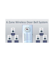 6 Zone Wireless Doorbell System Security Alarm Burglar System