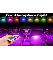 Car Atmosphere Interior RGB LED Strip Light with Remote Multicolor