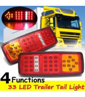 33 LED Stop Brake Rear Tail Light Indicator Reverse Lamp 12V Trailer Truck RV