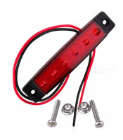 Red Light 6 LED Side Marker Indicators Light Truck Trailer