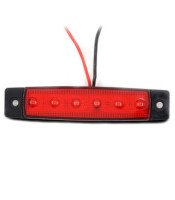 Red Light 6 LED Side Marker Indicators Light Truck Trailer