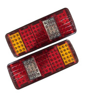 24V LED 4 CHAMBER REAR TAIL LIGHTS FOR TRUCK 34 x 14 CM