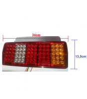 24V LED 4 CHAMBER REAR TAIL LIGHTS FOR TRUCK 34 x 14 CM