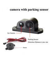 Universal 2 in 1 Car Parking Sensors Rear View Backup Camera High Clear Night Vision Reversing