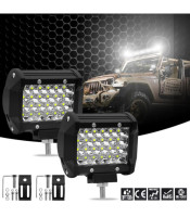 Universal 4Row 24 LED 72W 4 Inch Spot Offroad Work Light Bar Fog Light 10 to 30V