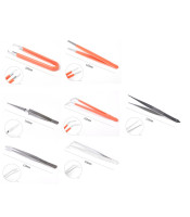 Details about 7 pcs Precision Tweezers set for Nail Hair Eyebrow Plucker Beauty Slanted Tip