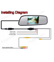 Univeral 4.3 Inch Color TFT LCD Parking Car Rear View Mirror Monitor 4.3'' Rearview Monitor for Backup Reverse Camera