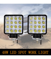 12v 48w square led flood work light for truck