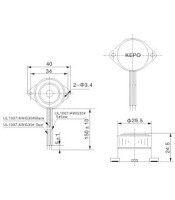 CABLE BUZZER 12VDC 85~90dB KPI-G2914L