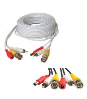 Cable For CCTV Security Camera 30m with audio white