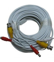 Cable For CCTV Security Camera 20m with audio white