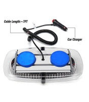 RED 240 LED Car Auto Roof Flash Strobe Magnets 7 Modes