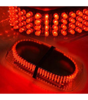 RED 240 LED Car Auto Roof Flash Strobe Magnets 7 Modes