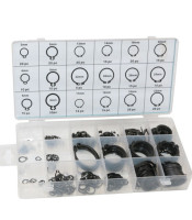 225pcs/set Snap Ring C-Clip Assortment Metal Circlip Car Kit Set 18 Sizes Retaining Ring With Box