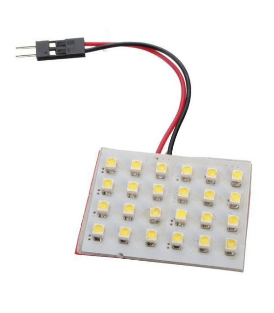 24 LED White Car Brake Lamp w/ T10 / BA9S / Festoon