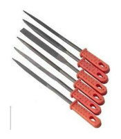 6PC NEEDLE FILE WARDING SET RASP FLAT HALF ROUND SQUAR TRIANGLE WITH HANDLES