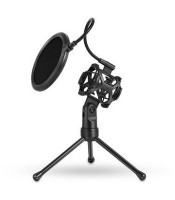 mini microphone pop filter shockproof desktop stand