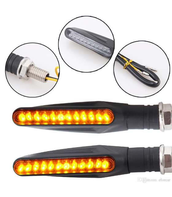 Universal 9LED Motorcycle turn signals lights motorbike Indicator Blinkers