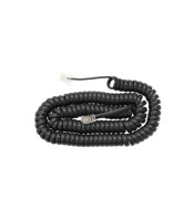 HANDSET SPIRAL CABLE 4P4C 1.5m BLACK 5Μ