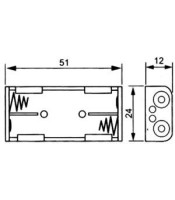 2 AΑΑ BATTERY HOLDER WITH CABLE